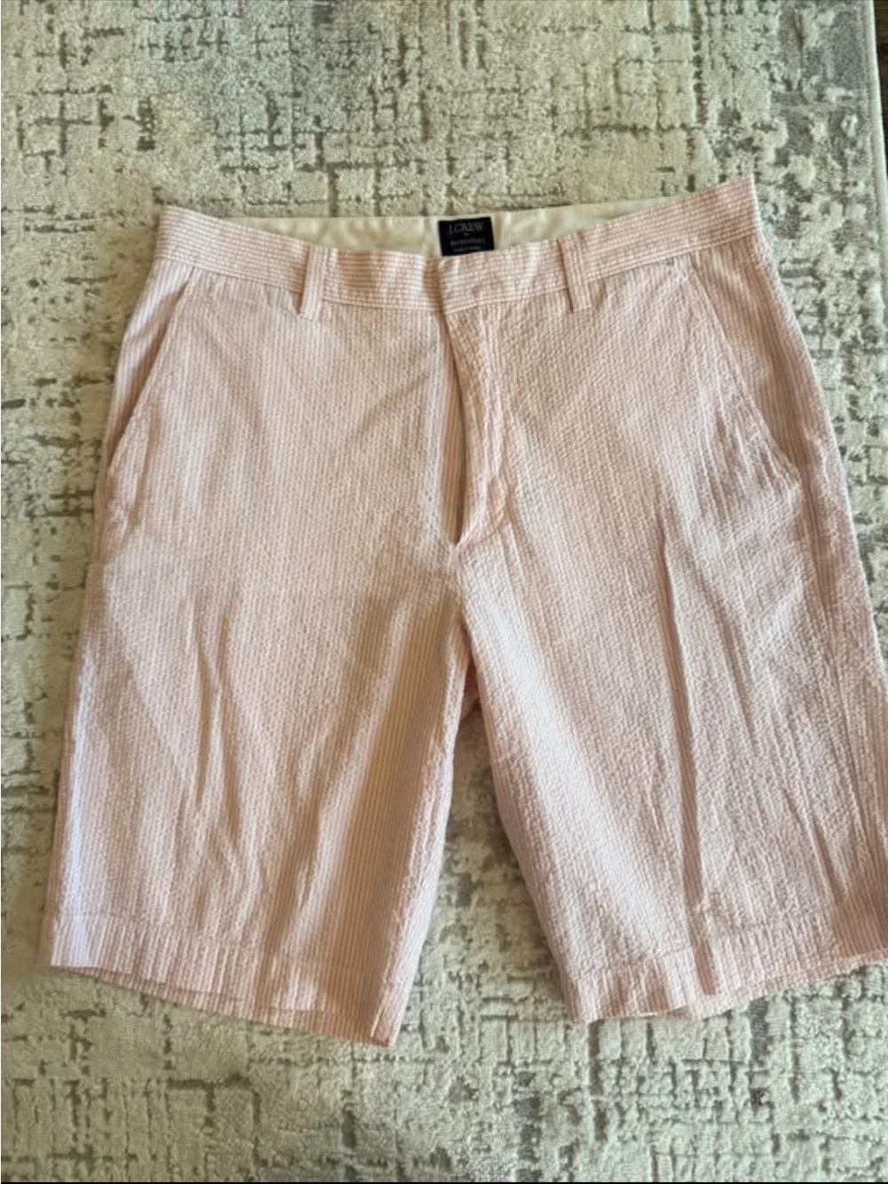J.Crew Men's Pink Seersucker Shorts